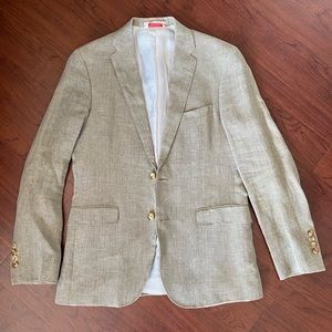 Brooks Brothers Tan Linen Blazer Sport Coat - Men’s 38R